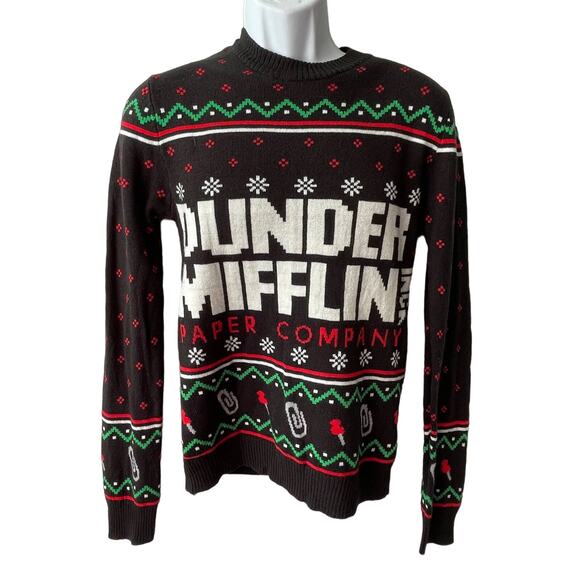 The Office DUNDER MIFFLIN Ugly Christmas Sweater Size Med - Picture 1 of 4